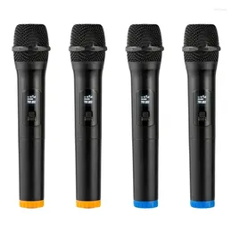Microphones Professional VHF Wireless Microphone System 4 Channels Handheld Karaoke For Wedding Party Church Event PA TV Speaker