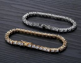 Designer Bracelet Hip Hop Jewellery Men Diamond Tennis Bracelet Iced Out Bling Bangles Love Luxury Charm Bracelets pour hommes Gold 6498851