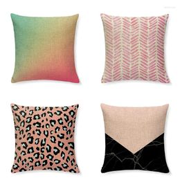 Pillow Pink Geometric Cover Throw Pillows For Living Room Sofa Cases Polyester Home Decor Office Car Seat