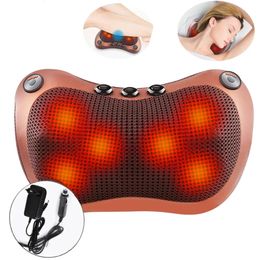 Electric Back Massager With Heat Deep Tissue Neck Pillow For Shoulder Foot Body Muscle Pain Relief at Home Car 240531