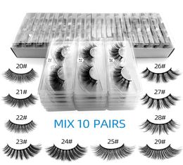 MAYSHIKOU Whole 3D False Eyelashes sets 10Pairs Long Natural Hair lashesExtension Makeup Fake Eyelash Synthetic Hair2396014