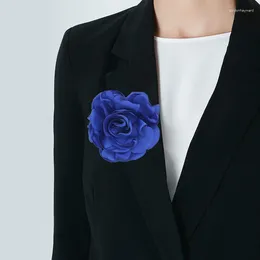 Brooches 1pcs Handmade Fabric Flower Brooch Women's Suits Corsage Lapel Pin Colourful Clothjewelry Accessories
