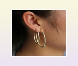 37mm 45mm cz thin hoop earring for women and girl gift big small hoop set pave Clear sparking cubic zirconia elegance gold hoop ea6827551