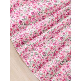 Girls' new summer sweet and cute style dress, mesh sleeve design floral dress