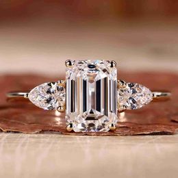 VVS VVS IGI GIA certificato HPHT CVD Fashion Jewelry Diamond 10K 14K Real Gold Gioielli Fine Anello nuziale per donne