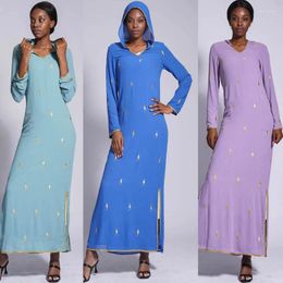 Ethnic Clothing Dubai Chiffon Long Dress Embroidery Maxi Hooded Muslim Abaya Turkey Dresses For Women Designer Djellaba Feminine