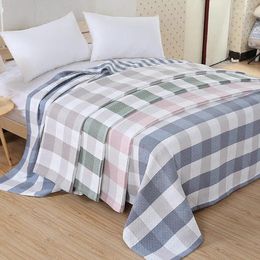Blankets Cotton Knitting Blanket Printing Double Layer Throw On Sofa Bed Plane Bedspreads Home Textilet