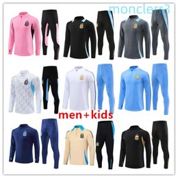 2024 Designer Soccer Jerseys 25 3-star Argentina Soccer Jersey Messis Training Suit Football Shirt Maradona Di Maria 22/23/24 Men Kids Kit Tracksuit Sets Uniforms