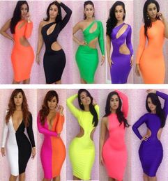 Sexy Women039s Clothing Bandage Bodycon Party Dresses Lady Fashion Vneck Party Cocktail Dresses Long Sleeve Club Dress wear Mi1776893