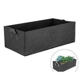 Storage Baskets 2024 Fabric Raised Garden Bed 1Pcs Square Flower Grow Bag Vegetable Planting Planter Pot With Handles For Plants Drop Dhdmx