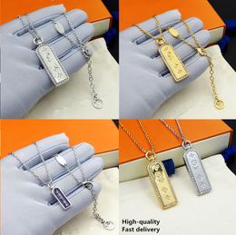 2024 new trend Luxury High-end Jewelry Necklace Charm Fashion Design Necklace 925 silver Gold Plated Long Chain high-quality Designer Style Popular Louiss Brand