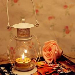 Candle Holders European Retro Wrought Iron Candlestick Pony Light Holder Home Kerosene Lamp Shape Utensils Decorative Ornaments
