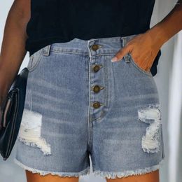 Women's Shorts Womens Retro Black Denim High Waist Wide Summer Mom Loose Leg Streetwear Jeans Femme 2024