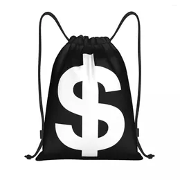 Storage Bags American Money Dollar Logo Drawstring Men Women Foldable Gym Sports Sackpack Shopping Backpacks