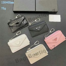 2024 New 10A Quality Designer Wallet Coin Purse Key chain Zippy Lady chain Wallets Fold Card Holder Passport Women flower Purses key Pouch Colours Keychain