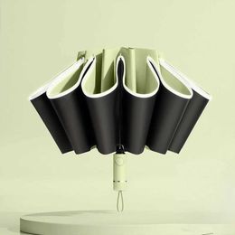 Umbrellas Fully automatic reverse folding umbrella with wind resistant reflective strip UV H240531 UWOF