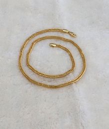 10 K Yellow Solid Gold GF 6MM Double Cuban Curb Italian Link Chain Necklace 20 Inches1470611