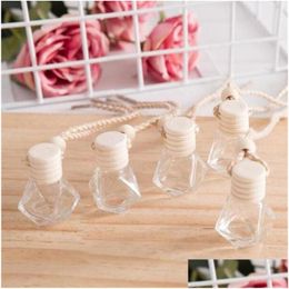 Packing Bottles Wholesale Car Per Bottle Air Freshener Diffuser Hanging Pendant Essential Oil Fragrance Empty Glass Jar Drop Delivery Ot1Yo