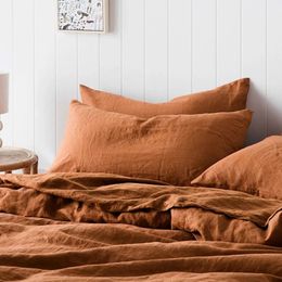 Solid Color 100% Pure Linen Throw Pillow Case Euro Sham for BedCustom Size Envelope Cushion Cover Decoration Pillowcase 240531
