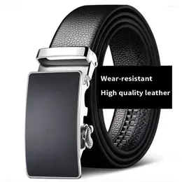 Belts Cowhide Belt Men's Leather Automatic Buckle Top Layer High-end Trendy