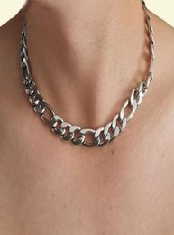 XMAS Gifts for Mens boys huge heavy 12mm 24 inch silver stainless steel Figaro necklace NK Chain Link necklace for mens65641219768649