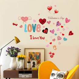 Wall Stickers Romantic Valentine's Day Creative Window Glass Love Decal Home Decor