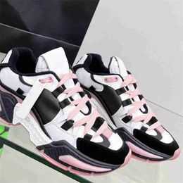 Casual Shoes Height Increasing Sport Brand Ladies Mixed Colours Hook Outdoor Flats Fashion Women Round Toe Lace Up Patchwork Sneakers