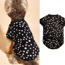Dog Apparel Excellent Costume Unique Pattern Black Colour Sweatshirt Puppy Star Print Thickened Pet Outfit