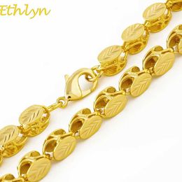 Pendant Necklaces Ethlyn Brand Length 60cm/ Width 8mm Ethiopian/Eritrean Jewellery Chain Handmade Gold Colour Thick Necklaces Chain N032 S2453102