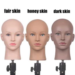 Mannequin Heads Bald Mannequin Head With Clamp Female Mannequin Head For Wig Making Hat Display Cosmetology Manikin Head For Makeup Practise Q240530