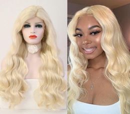 613 Blonde Lace Front Wig Brazilian Body Wave Lace Front Human Hair Wigs Pre Plucked With Baby Hai for Black Women5265235