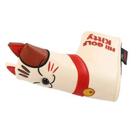 Products Magnetic Closure Cute Kitty Hybrid Wood Head Cover Golf Club Headcovers Putter Blade Mallet Lucky Cat 240116