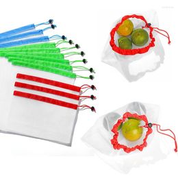 Storage Bags Reusable Rope Net Bag Washable For Grocery Shopping Fruit Vegetable Toys Sundries Small Sanitary Pouch