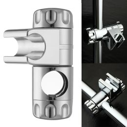 Bathroom Shower Rail Head Holder Hose Riser Slider Bar Clamp Bracket Adjustable