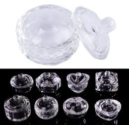 Nail Art Equipment 1PC Acrylic Powder Liquid Crystal Glass Dappen Dish Lid Bowl Cup Holder Manicure Tool For1246024