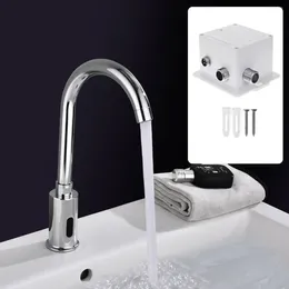 Bathroom Sink Faucets Infrared Sensor Basin Faucet Touchless Automatic Touch Free Water Saving Deck Mount Sense Tap