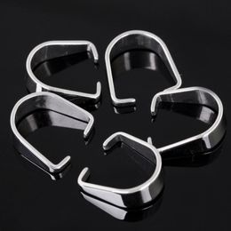 1000pcs Strong 316L Silver Stainless Steel Pendant Pinch Clip Clasp & Hooks Bail Connector DIY Jewellery finding 2457