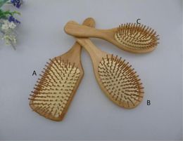 New bamboo airbag massage scalp health comb antistatic antihair loss curly wooden combs Paddle Brush53282416570287