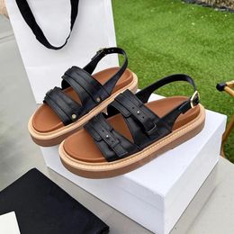 Casual Shoes Ladies Flat Sandals Summer 2024 Walk Show Style Open Toe Hollow Design Female Personality Fashion