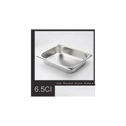 Dishes Plates American 304 Stainless Steel Rectangar Basin Buffet Baking Pans Storage Tray Drop Delivery Home Garden Kitchen Dinin Dhpl4