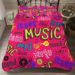 Bedding Sets Comforter Double Bed Cover Colour Graffiti Printed Queen King Size Quilts With Pillowcases