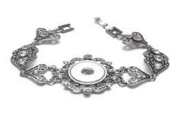 2020 New Love Hearts Rhinestone Charms Bracelet Snap Bracelet 1820mm Fit 18mm Snap Button For DIY Snaps Jewellery SZ04729885737