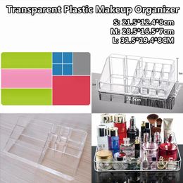 Storage Boxes Plastic Table Makeup Supplies Organizer Transparent Brush Box Lipstick Case Nail Polish Cosmetics Container