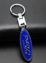 Fashion 3D Metal Car Key Rings Keychain Emblem Key Chain For Opel Ford Kia Bmw Mazda Seat Benz Honda 20kinds1513112