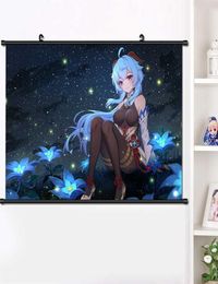 Anime Genshin Impact Ganyu Wall Scroll Painting Poster HD Print Home Decor Collection 40x60cm Y09274928439