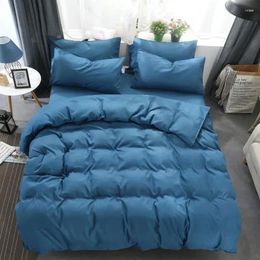 Bedding Sets Ins Set Solid Blue AB Side Brife Modern Bed Comforter Twin Full Queen King Size 3/4pcs Duvet Cover Sheet