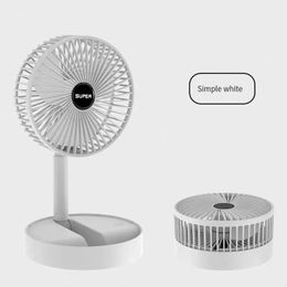 Stand Fan 6 Inch Folding Portable Telescopic FloorUSB with Rechargeable Battery3 Speeds Super Quiet Adjustable Height 240531