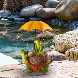 Solar Statues Lights Turtle Frog Figurines Sculpture Gifts Solar Light Decoration for Yard Garden Patio Gardening Gifts Mom 240528