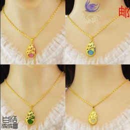 Fast Fine Jewelry Peacock cat eye gold necklace gold necklace lady gold necklace exquisite lover gift7519926