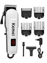 Scissors Shears Kemei professional hair clipper electric hair clipper cordless trimmer mens rechargeable shaver styling tool KM-809A G240529